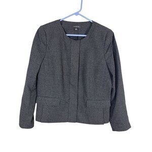 Ann Taylor Jacket Women 12 Black Preppy Old Money Neutral Classic Staple Capsule